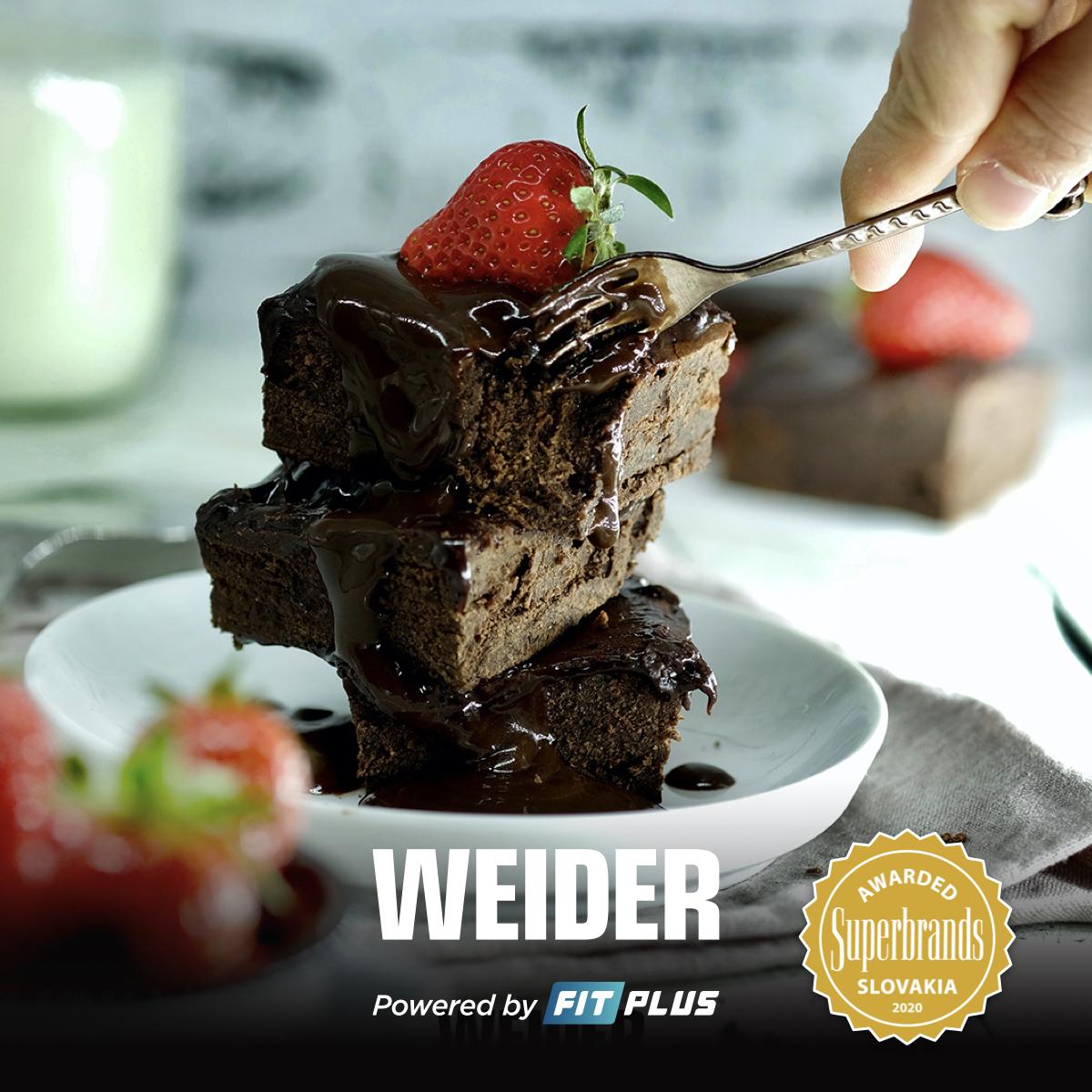 proteín, weider, brownies, recept, protein brownies, sladke recepty, fit recept, rychly, bananove brownies